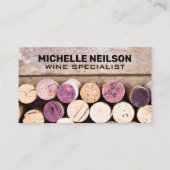 ワインコルク積み上げ 名刺 (正面)