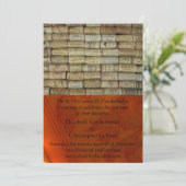 ワインコルク結婚式招待状 招待状 (スタンド正面)