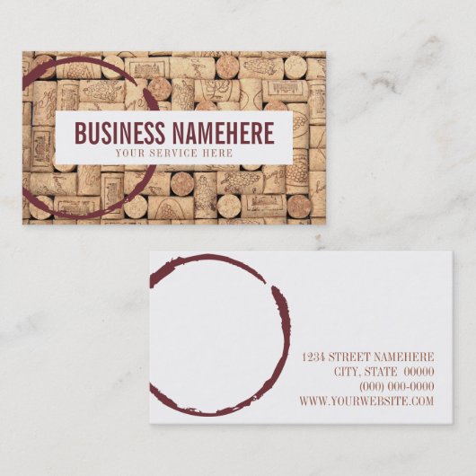 ワインコルク 名刺 (正面/裏面)