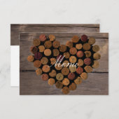 ワインコルク#2メニューカード 招待状 (正面/裏面)