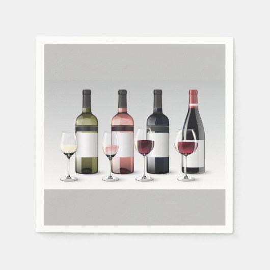 ワインコレクション紙ナプキンス スタンダードカクテルナプキン (正面)