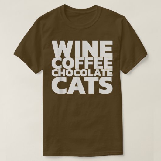 ワインコーヒーチョコレートキャッツ258 Tシャツ (デザイン正面)