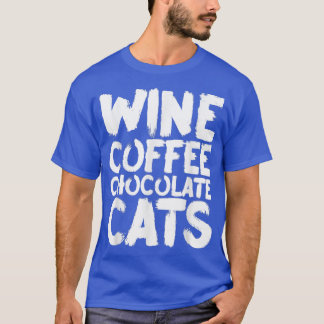 ワインコーヒーチョコレート猫 Tシャツ