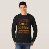 ワインコーヒードッグチョコレート飲料 Tシャツ (正面フル)