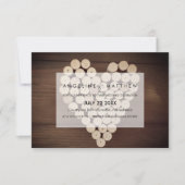 ワインコ素朴ークハートビニヤード結婚式招待状 招待状 (正面)