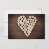 ワインコ素朴ークハートビニヤード結婚式招待状 招待状 (裏面)