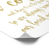 ワインコ結婚ークのゲストブック金ゴールドグリッターサイン ポスター (角)