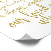 ワインコ結婚ークのゲストブック金ゴールド8x10サイン ポスター (角)