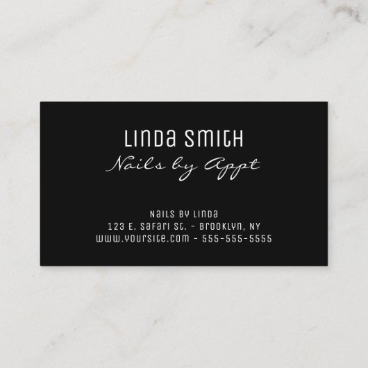 ワインゴールド箔ヒョウのブラシストローク 名刺 (裏面)