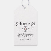 ワインサンキューカスタムパーソナライズされたー ギフトタグ (裏面)