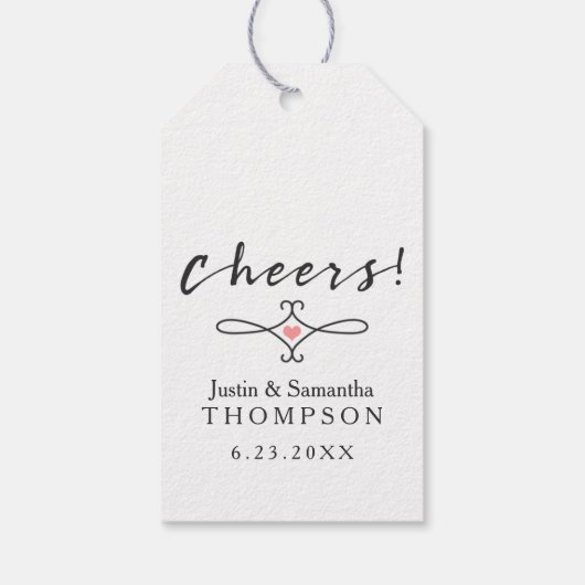 ワインサンキューカスタムパーソナライズされたー ギフトタグ (裏面)