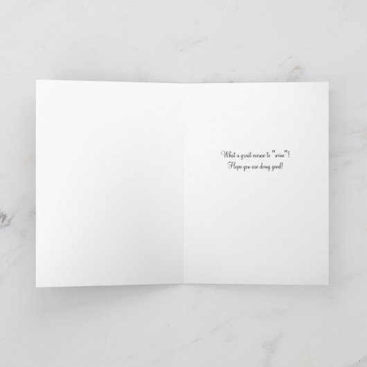 ワインシェルターアットホーム勇気付けられるコロナウイルス カード (内部)