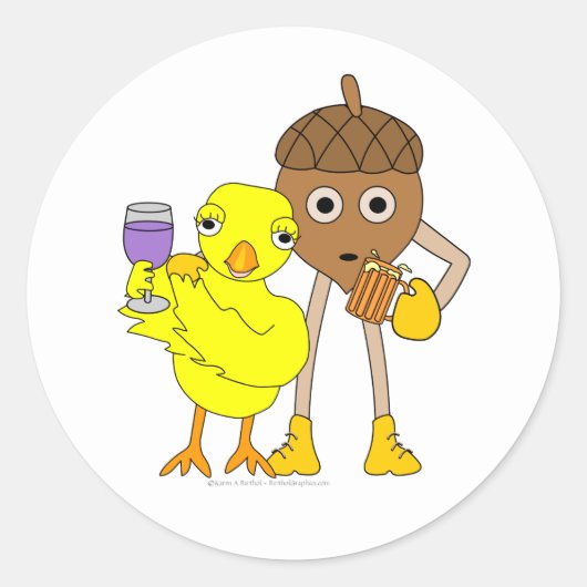 ワインシックビールナッツ ラウンドシール (正面)