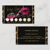 ワインシップかわいらし&リップ – ピンク – ロイヤリティカード (正面/裏面)