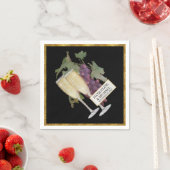 ワインシャンパングラスブライダル披露宴デコール スタンダードカクテルナプキン (インサイチュ)