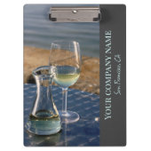 ワインショップ、バーまたはワイナリーのメニューホルダー クリップボード (正面)