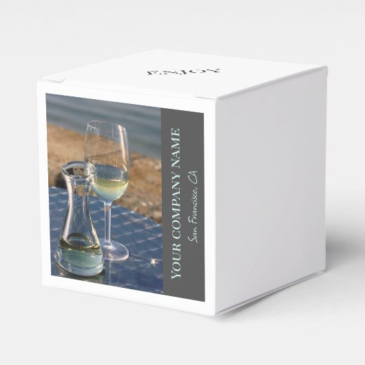 ワインショップ、バー、またはワイン用の白ワインの装飾 フェイバーボックス (正面サイド)