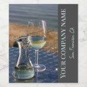 ワインショップ、バー、またはワイン用の白ワインの装飾 ワインラベル (シングルラベル)