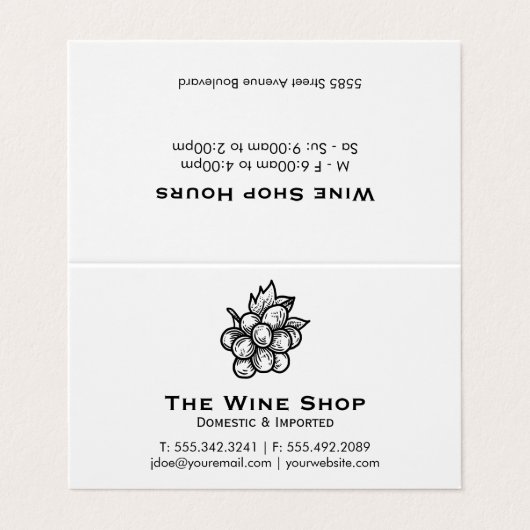 ワインショップ 名刺 (外部フラット)