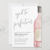 ワインシンプル50th誕生日パーティー 招待状 (正面)