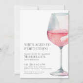 ワインシンプル60歳の誕生日パーティー 招待状 (正面)