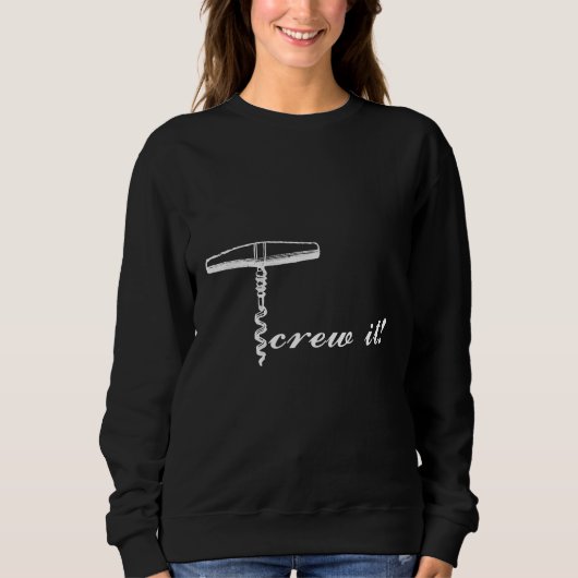 ワインスクリューitワインコルク スウェットシャツ (正面)