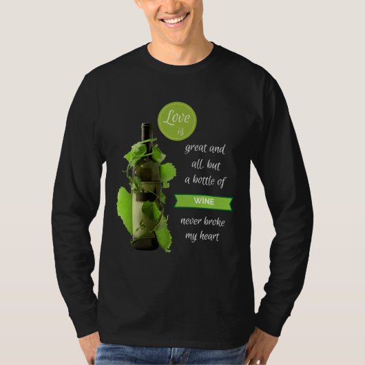 ワインスクープのワインテイスティングボトル Tシャツ (正面)