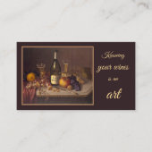 ワインスチルライフアートクラスイベント名刺 名刺 (正面)