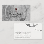 ワインステイングランジワイングラスソムリエ 名刺 (正面/裏面)