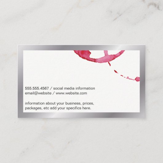 ワインステインシルバー縁ど 名刺 (裏面)