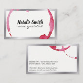 ワインステインシルバー縁ど 名刺 (正面/裏面)