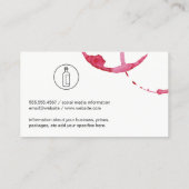 ワインステインビンヤードのロゴダークレッド 名刺 (裏面)