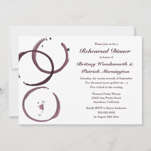 ワインステインヴィネヤードリハーサルディナー招待状 招待状 (正面)