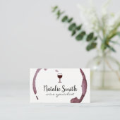 ワインステイン（ワイングラス） 名刺 (スタンド正面)