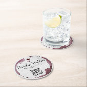 ワインステイン(ワイングラス) | QRコード ラウンドペーパーコースター (インサイチュ)