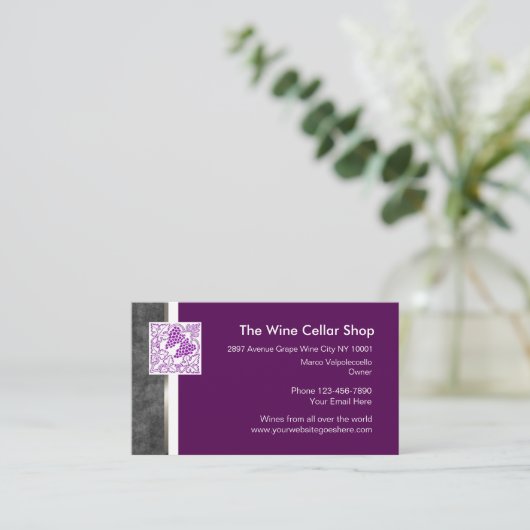 ワインストア 名刺 (スタンド正面)