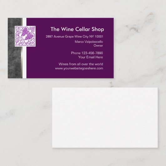 ワインストア 名刺 (正面/裏面)