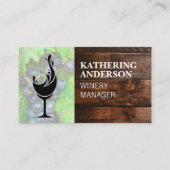 ワインスプラッシュロゴ | ウッドセラー | ぶどう 名刺 (正面)