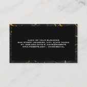 ワインスプラッシュロゴ | 金ゴールド黒大理石 名刺 (裏面)