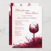 ワインスプラッシュ招待状 招待状 (正面/裏面)