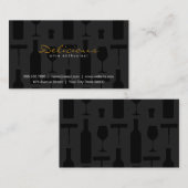 ワインセット | 黒(黒) 名刺 (正面/裏面)