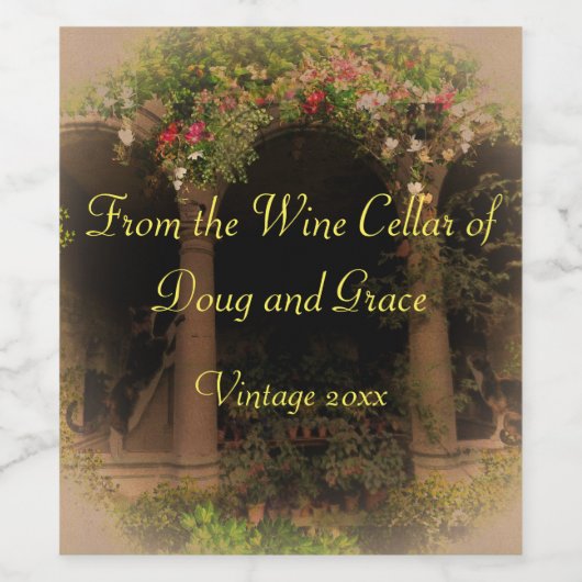 ワインセラーからの贈り物 ワインラベル (シングルラベル)