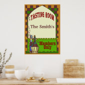 ワインセラーのテイスティングルーム ポスター (キッチン)
