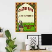 ワインセラーのテイスティングルーム ポスター (ホームオフィス)