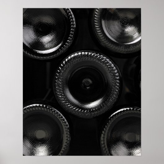 ワインセラーのワインボトル。下のみ ポスター (正面)