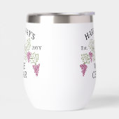 ワインセラーパーソナライズされた名 | 葡萄と離れ (左面)