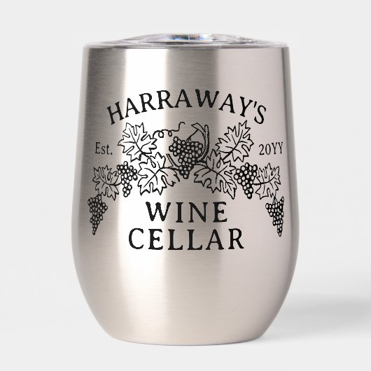 ワインセラーホームワイナリーブドウ離れ名前をカスタムする (正面)