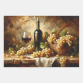 ワインセラーワイナリーブドウの静止寿命 ラッピングペーパーシート (正面3)