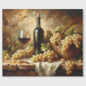 ワインセラーワイナリーブドウの静止寿命 ラッピングペーパー (フラット)