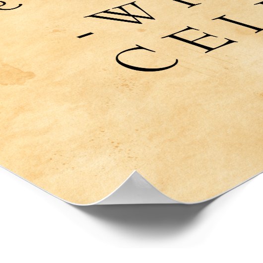 ワインセラーヴィンテージブドウ |パーソナライズされた | ポスター (角)